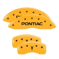 Picture of MGP 4 Caliper Covers Engraved Front Pontiac Rear G6 Yellow Finish Black Char 2007 Pontiac G5