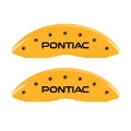 Picture of MGP 4 Caliper Covers Engraved Front Pontiac Rear Arrow Yellow Finish Blk Char 2001 Pontiac Firebird
