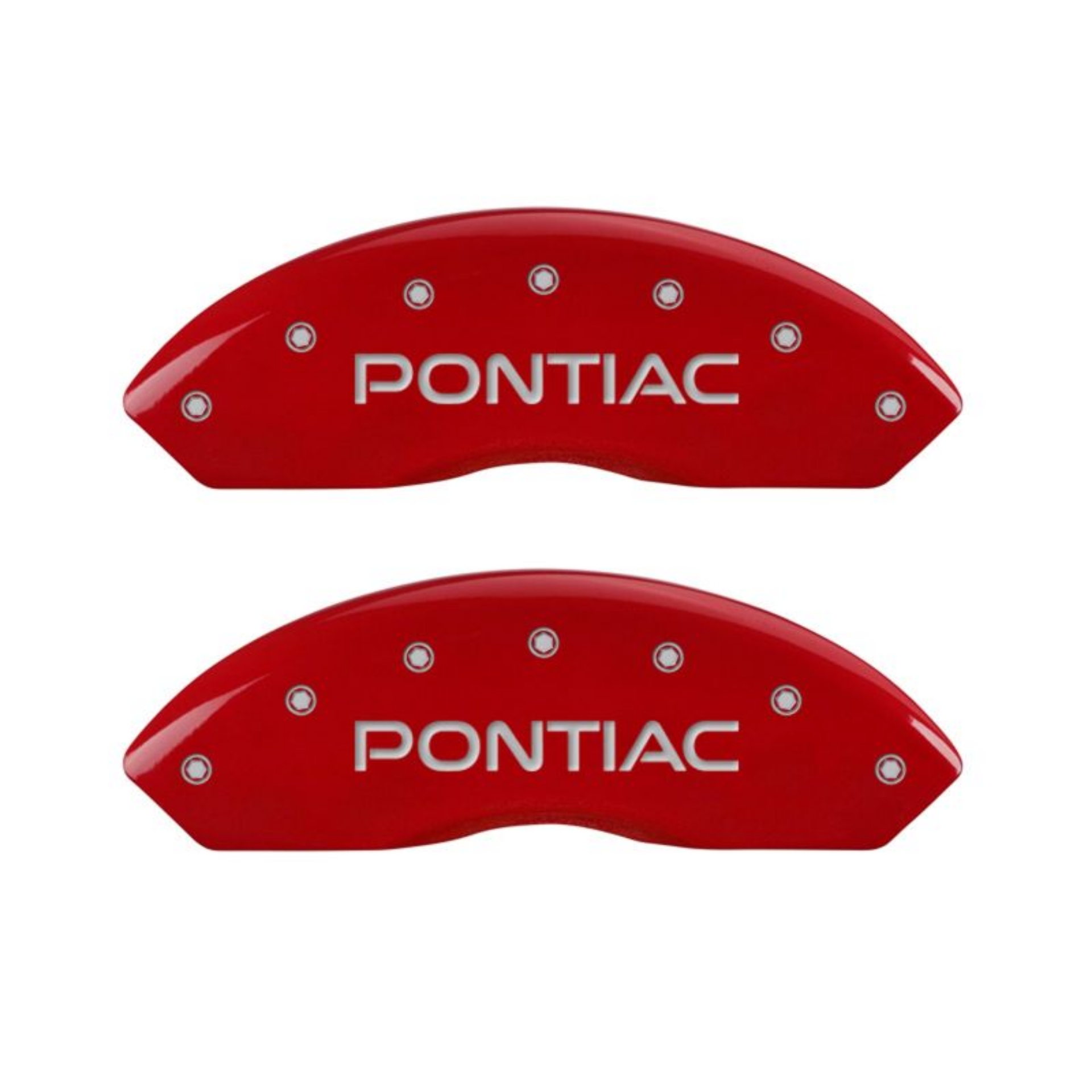 Picture of MGP 4 Caliper Covers Engraved Front Pontiac Rear Arrow Red Finish Silver Char 2007 Pontiac Solstice
