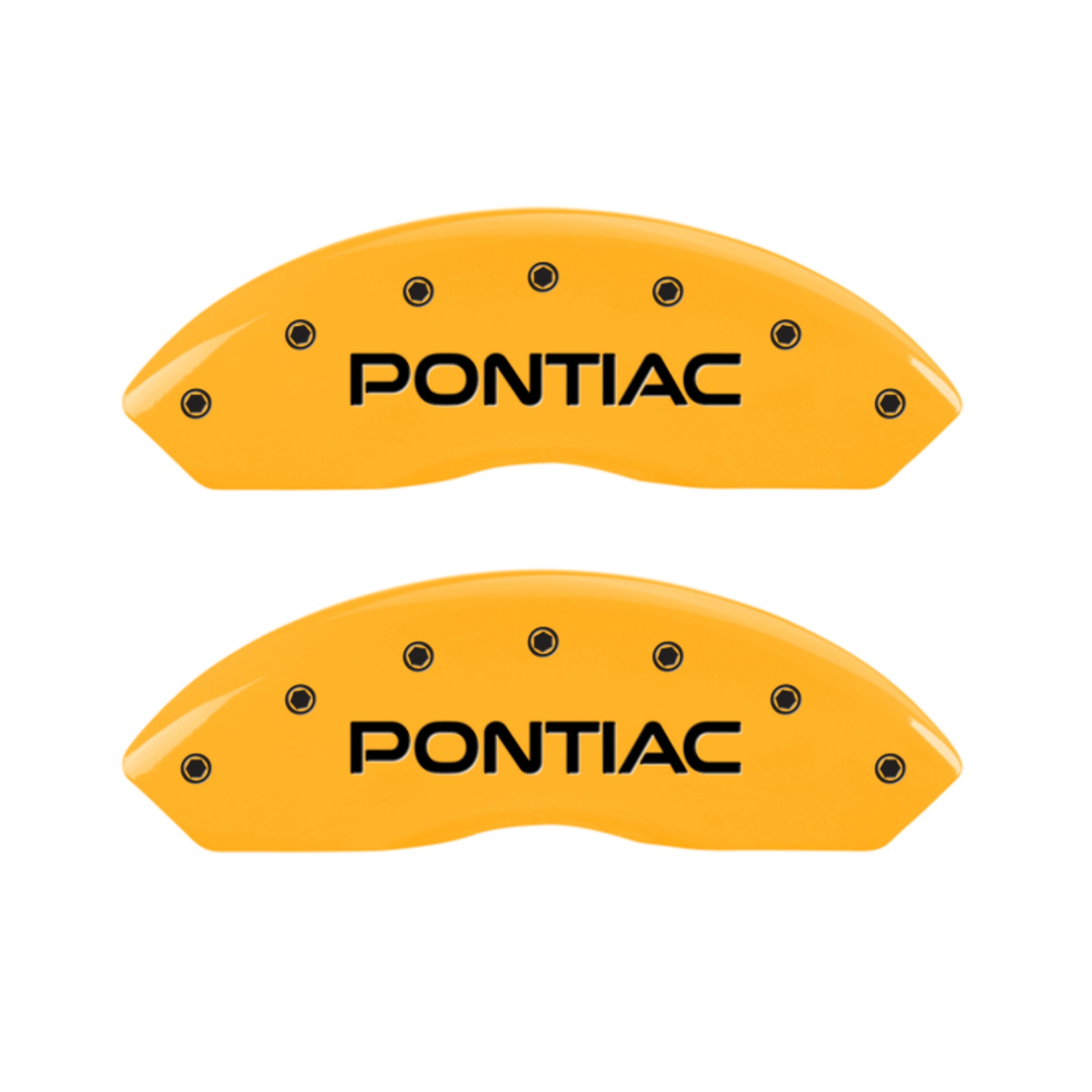 Picture of MGP 4 Caliper Covers Engraved Front Pontiac Rear Gxp Yellow Finish Black Char 2007 Pontiac Solstice