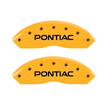 Picture of MGP 4 Caliper Covers Engraved Front Pontiac Rear Gxp Yellow Finish Black Char 2007 Pontiac Solstice