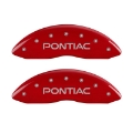 Picture of MGP 4 Caliper Covers Engraved Front Pontiac Rear Arrow Red Finish Silver Char 04 Pontiac Bonneville