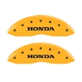 Picture of MGP 4 Caliper Covers Engraved Front Honda Rear H Logo Yellow Finish Black Char 2009 Honda Ridgeline