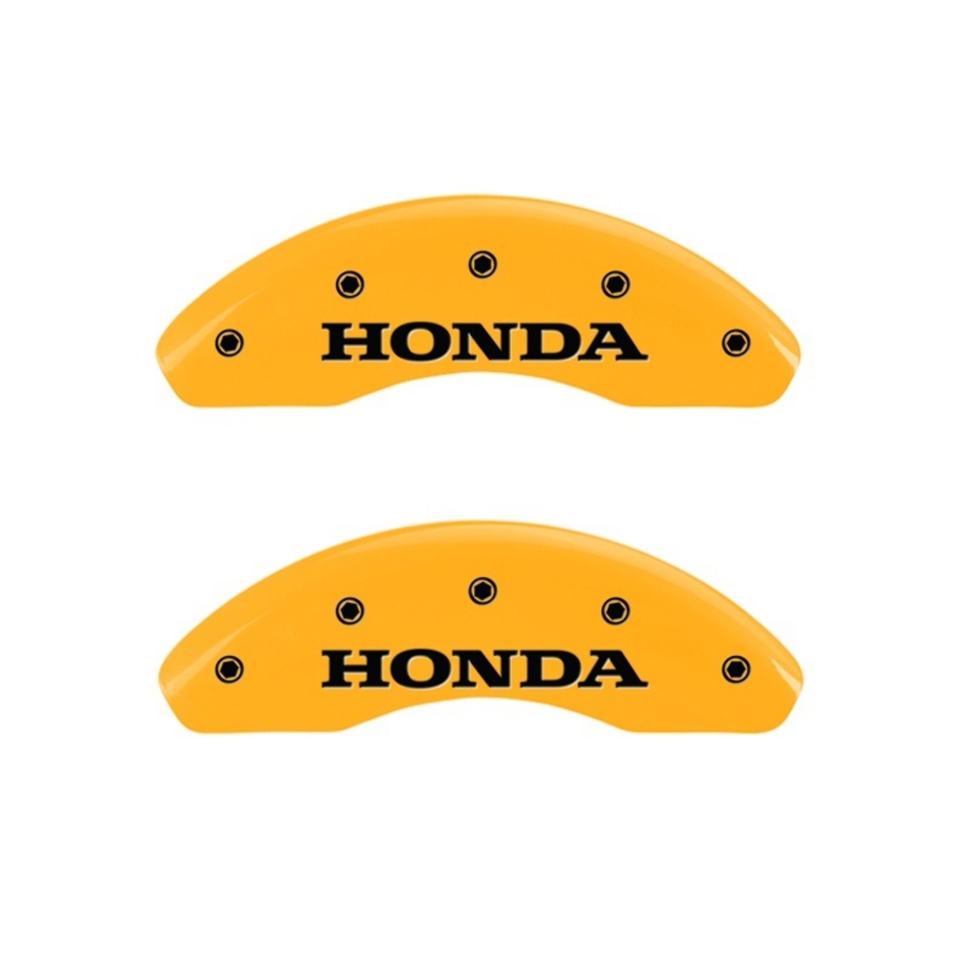 Picture of MGP 2 Caliper Covers Engraved Front Honda Yellow Finish Black Characters 2007 Honda Civic