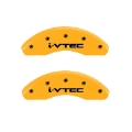 Picture of MGP 2 Caliper Covers Engraved Front I-Vtec Yellow Finish Black Characters 2009 Honda Civic