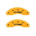 Picture of MGP 2 Caliper Covers Engraved Front Vtech Yellow Finish Black Characters 2009 Honda Civic