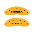 Picture of MGP 4 Caliper Covers Engraved Front Honda Rear H Logo Yellow Finish Black Char 2003 Honda Accord