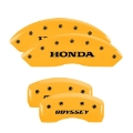 Picture of MGP 4 Caliper Covers Engraved Front Honda Rear H Logo Yellow Finish Black Char 2003 Honda Accord