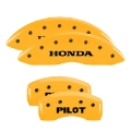 Picture of MGP 4 Caliper Covers Engraved F & R Honda Yellow Finish Black Char 2011 Honda Accord Crosstour
