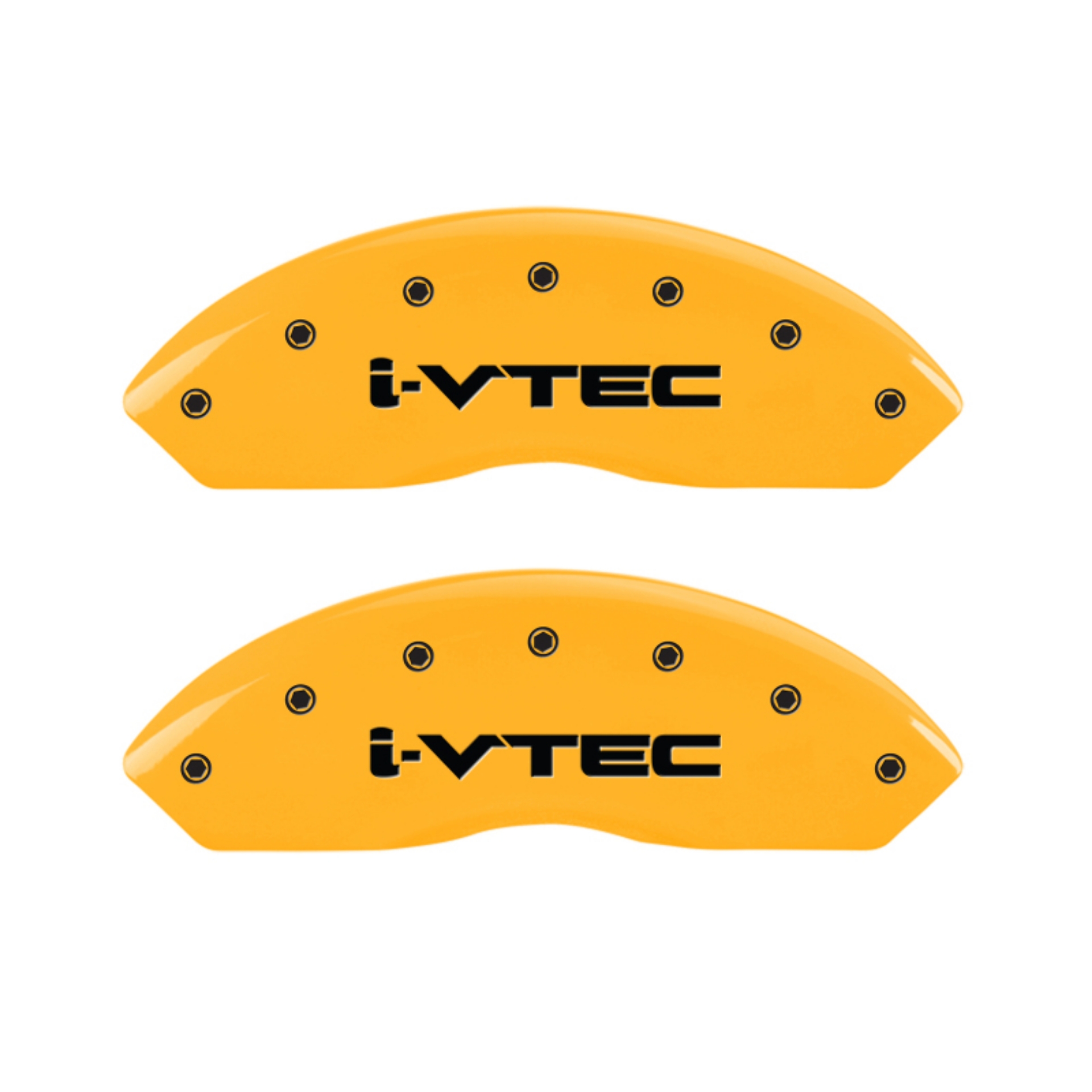 Picture of MGP 4 Caliper Covers Engraved F & R I-Vtec Yellow Finish Black Char 2010 Honda Accord Crosstour