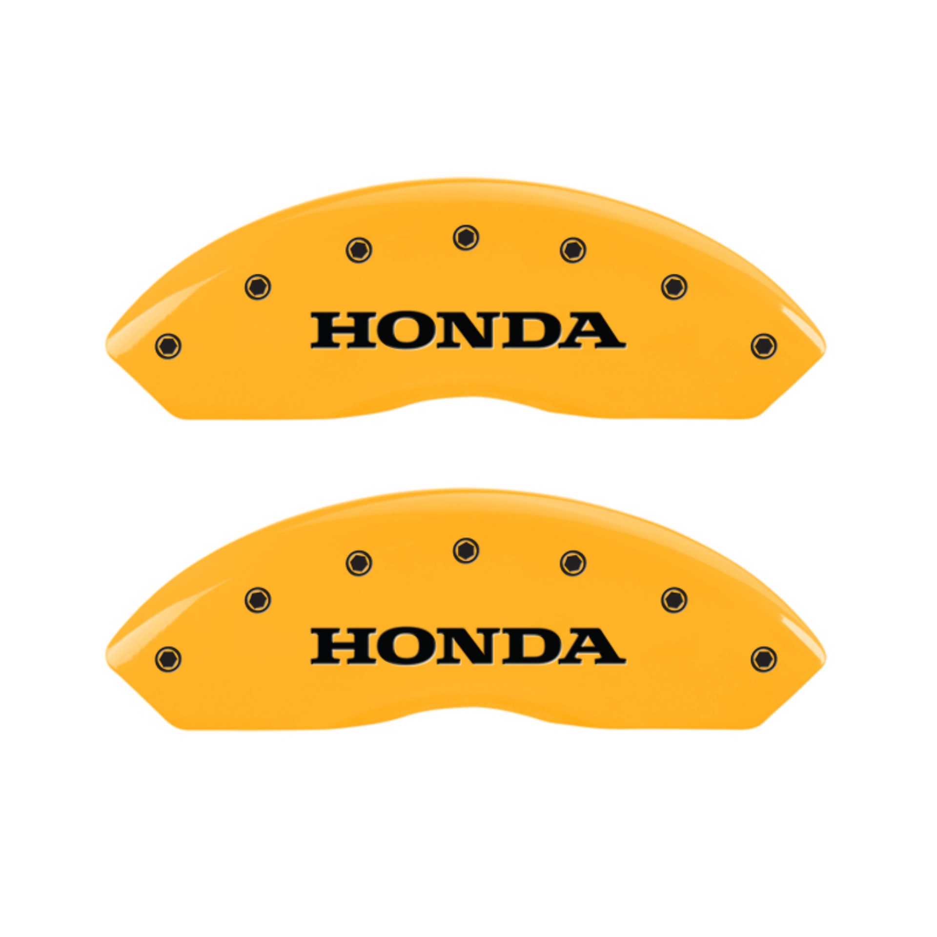 Picture of MGP 4 Caliper Covers Engraved Front Honda Rear H Logo Yellow Finish Black Char 2004 Honda Pilot