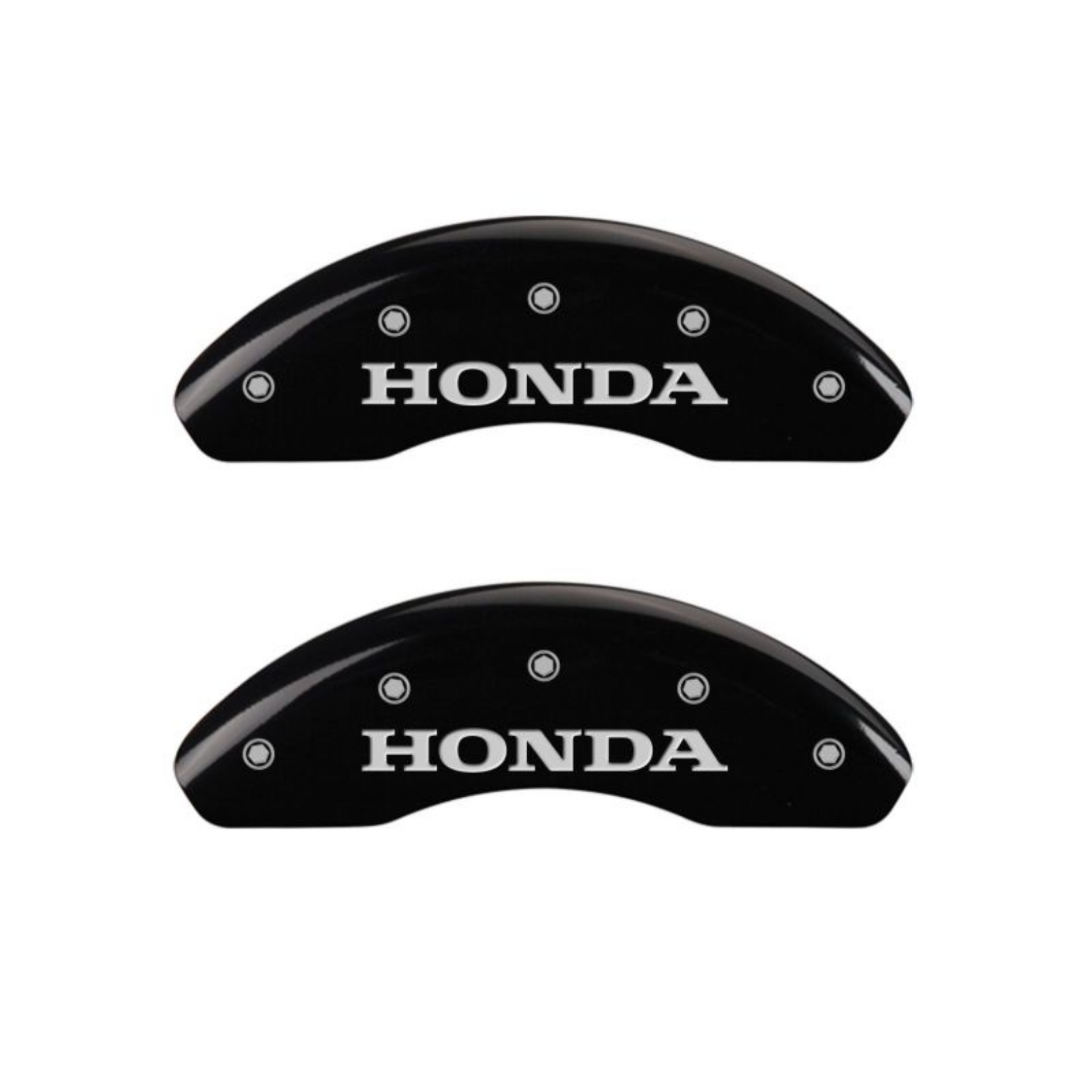 Picture of MGP 4 Caliper Covers Engraved Front Honda Rear H Logo Black Finish Silver Char 2017 Honda Civic