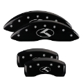 Picture of MGP 4 Caliper Covers Engraved Front Honda Rear H Logo Black Finish Silver Char 2018 Honda Accord