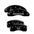 Picture of MGP 4 Caliper Covers Engraved Front Honda Rear H Logo Black Finish Silver Char 2018 Honda Accord