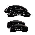 Picture of MGP 4 Caliper Covers Engraved Front Honda Rear CR-V Black Finish Silver Char 2004 Honda CR-V