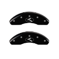 Picture of MGP 2 Caliper Covers Engraved Front Circle K-Kia Black Finish Silver Char 2018 Kia Rio