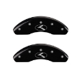 Picture of MGP 2 Caliper Covers Engraved Front Circle K-Kia Black Finish Silver Char 2018 Kia Rio