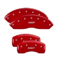 Picture of MGP 2 Caliper Covers Engraved Front MGP Red Finish Silver Characters 2018 Kia Rio