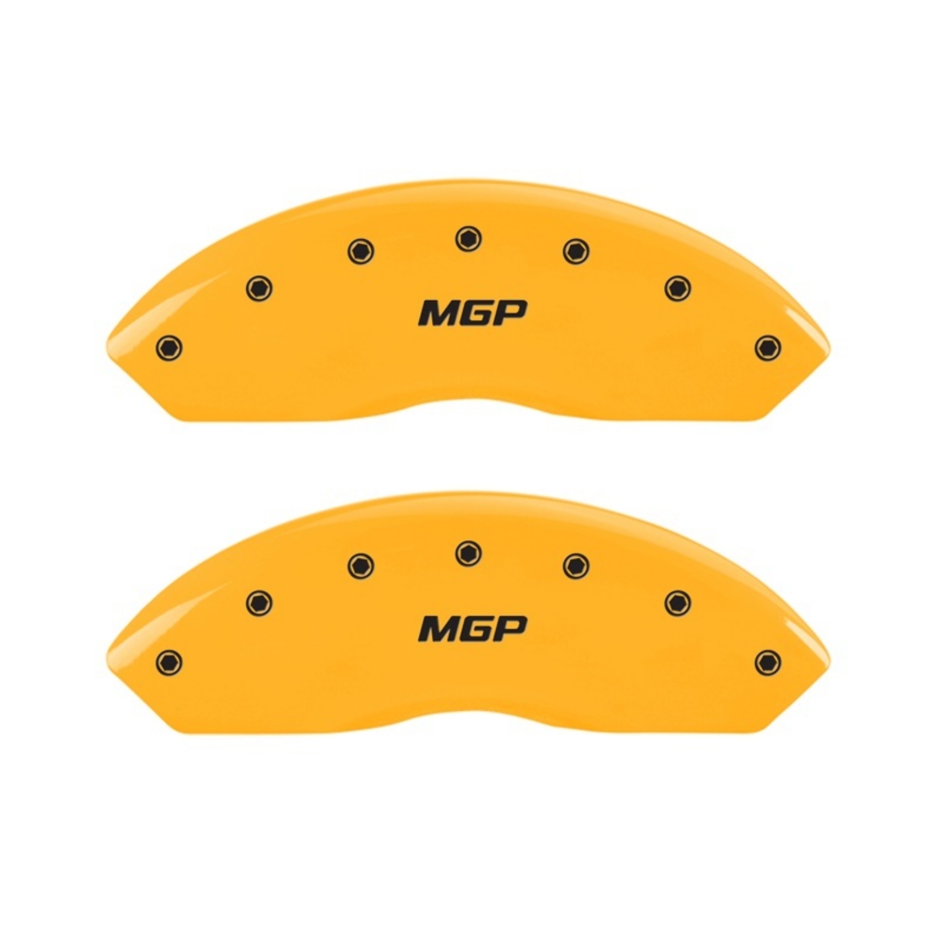 Picture of MGP 2 Caliper Covers Engraved Front MGP Yellow Finish Black Characters 2010 Mazda Tribute