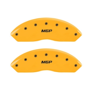Picture of MGP 2 Caliper Covers Engraved Front MGP Yellow Finish Black Characters 2010 Mazda Tribute