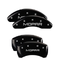 Picture of MGP 4 Caliper Covers Engraved F & R Chrysler Wing Yellow Finish Black Char 2004 Chrysler Pacifica