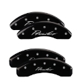 Picture of MGP 4 Caliper Covers Engraved Front & Rear 300 Yellow Finish Black Char 2007 Chrysler 300