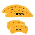 Picture of MGP 4 Caliper Covers Engraved Front & Rear 300 Yellow Finish Black Char 2007 Chrysler 300