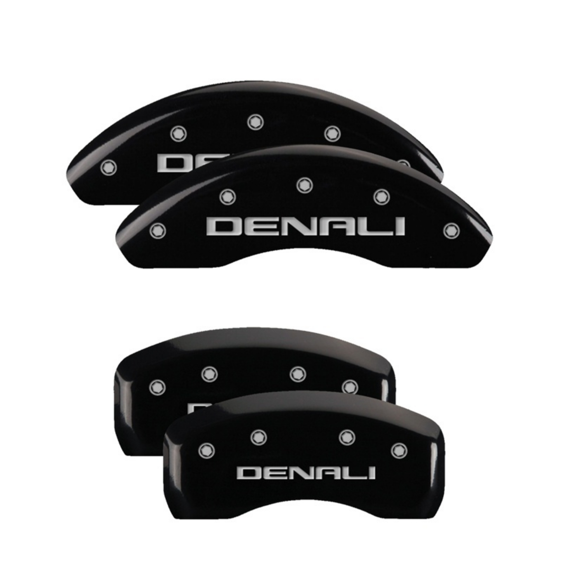 Picture of MGP 4 Caliper Covers Engraved Front & Rear 300-2017 Black Finish Silver Char 2014 Chrysler 300