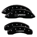 Picture of MGP 4 Caliper Covers Engraved Front & Rear 300-2017 Black Finish Silver Char 2013 Chrysler 300
