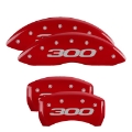 Picture of MGP 4 Caliper Covers Engraved Front & Rear 300-2017 Red Finish Silver Char 2011 Chrysler 300