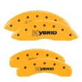 Picture of MGP 4 Caliper Covers Engraved Front & Rear 300-2017 Yellow Finish Black Char 2011 Chrysler 300