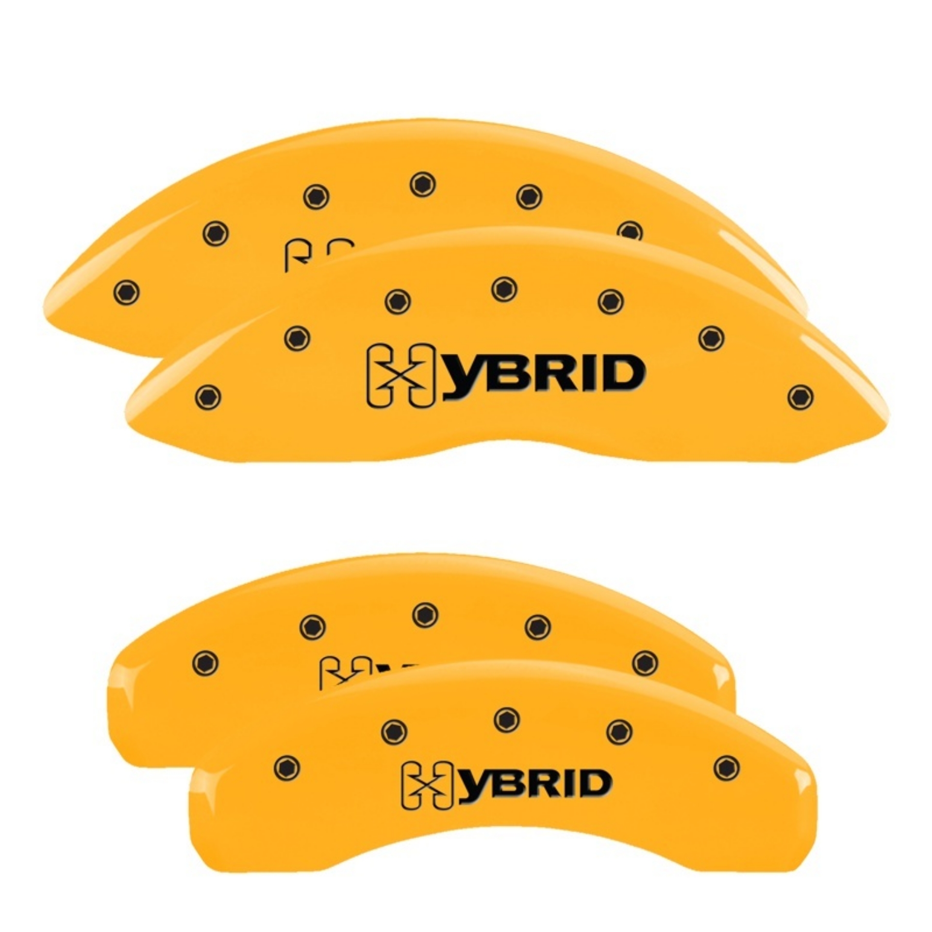 Picture of MGP 4 Caliper Covers Engraved Front & Rear 300-2017 Yellow Finish Black Char 2011 Chrysler 300
