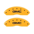 Picture of MGP 2 Caliper Covers Engraved Front GMC Yellow Finish Black Characters 1997 GMC Yukon