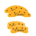 Picture of MGP 4 Caliper Covers Engraved F & R Cursive-Cadillac Yellow Finish Black Char 1998 Cadillac DeVille
