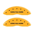 Picture of MGP 4 Caliper Covers Engraved Fr Escalade Rear EXT Yellow Finish Blk Char 2003 Cadillac Escalade ESV