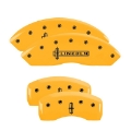 Picture of MGP 4 Caliper Covers Engraved Front Lincoln Rear Star Logo Yellow Finish Black Char 2008 Lincoln MKX