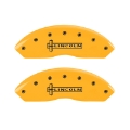 Picture of MGP 4 Caliper Covers Engraved Front Lincoln Rear MKX Yellow Finish Black Char 2010 Lincoln MKX