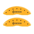 Picture of MGP 4 Caliper Covers Engraved Fr Lincoln Rr Star Logo Yellow Finish Blk Char 2003 Lincoln Navigator