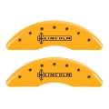 Picture of MGP 4 Caliper Covers Engraved Fr Lincoln Rr Star Logo Yellow Finish Blk Char 2009 Lincoln Navigator