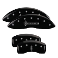 Picture of MGP 4 Caliper Covers Engraved Front Lincoln Rear Star Logo Black Finish Silver Char 2017 Lincoln MKZ