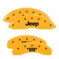 Picture of MGP 2 Caliper Covers Engraved Front Jeep Yellow Finish Black Characters 2006 Jeep Wrangler