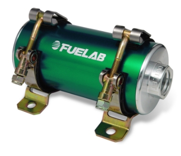 Picture of Fuelab Prodigy High Flow Carb In-Line Fuel Pump w-External Bypass - 1800 HP - Green