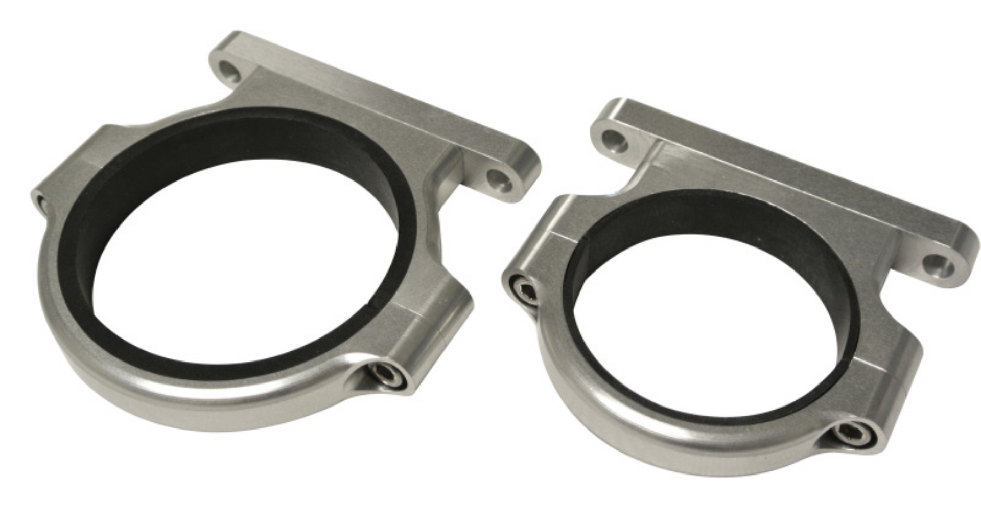 Picture of Fuelab Plate Mount Fuel Pump & Filter Combo Billet Bracket Set - 1 Pump Bracket 1 Filter Bracket