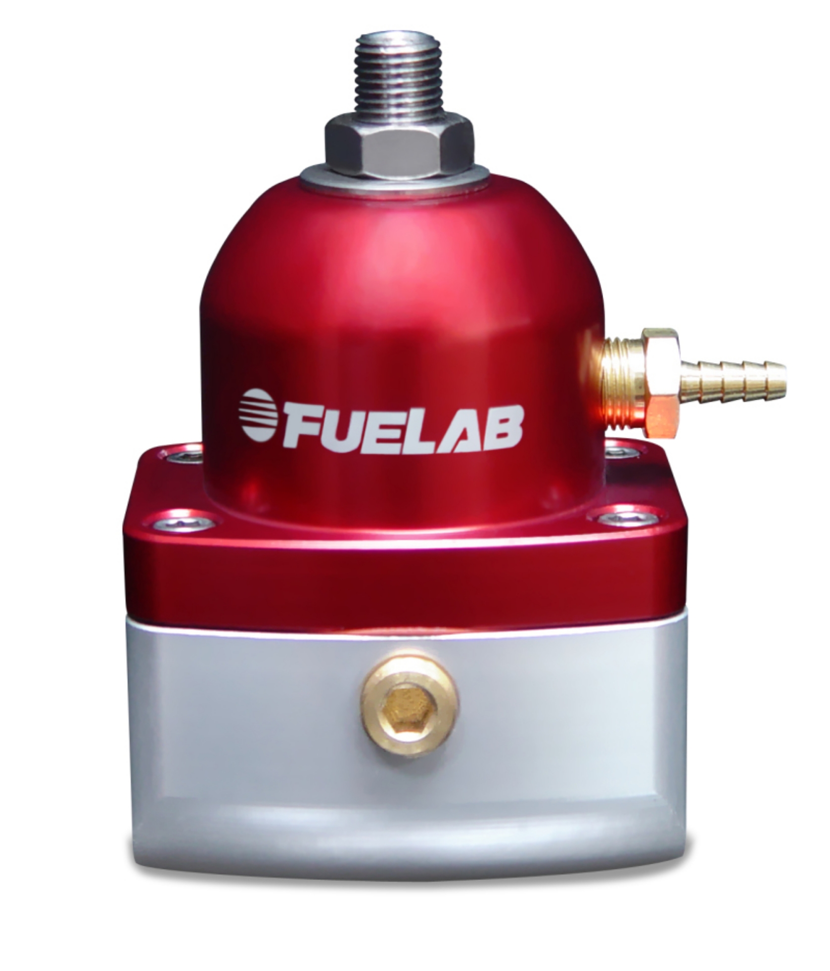 Picture of Fuelab 515 EFI Adjustable FPR Large Seat 25-90 PSI 2 -10AN In 1 -6AN Return - Red
