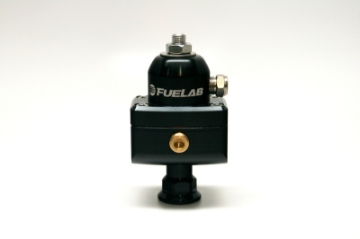 Picture of Fuelab 575 Carb Adjustable Mini FPR Blocking 10-25 PSI 1 -6AN In 2 -6AN Out - Black