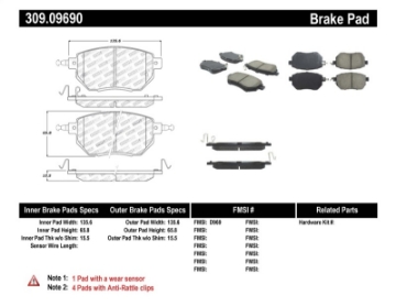 Picture of StopTech Performance 03-11-05 Infiniti - 05-06 Nissan Front Brake Pads