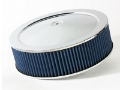 Picture of aFe MagnumFLOW Air Filters Round Racing P5R A-F Chrome Assy 14x4: Blk-Blue E-M