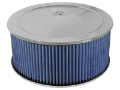 Picture of aFe MagnumFLOW Air Filters Round Racing P5R A-F Chrome Assy 14x6: Blk-Blue E-M
