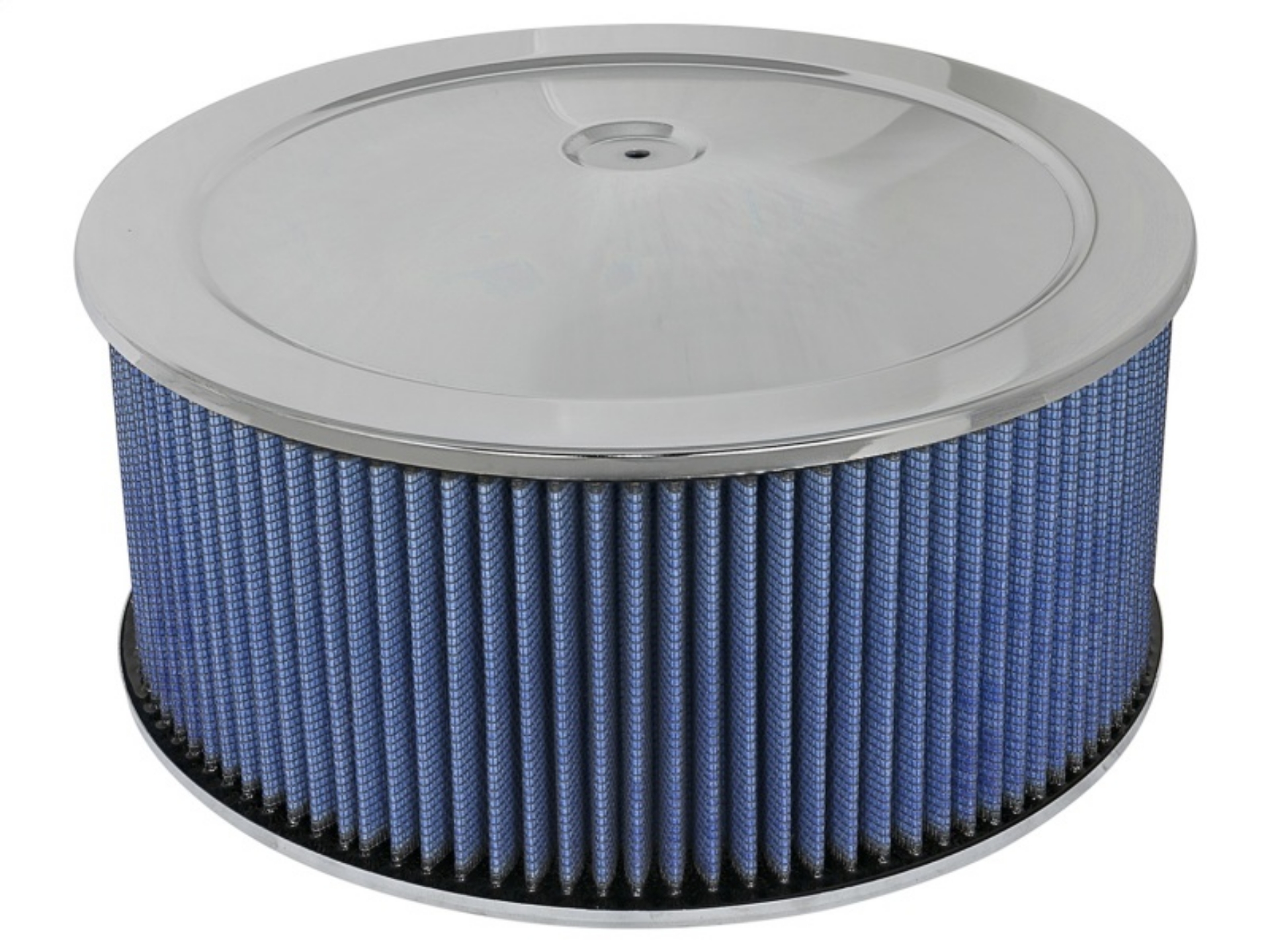 Picture of aFe MagnumFLOW Air Filters Round Racing P5R A-F Chrome Assy 14x6: Blk-Blue E-M