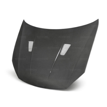 Picture of Seibon 10-11 VW Golf GTI 5K-MK6 TM Carbon Fiber Hood w- Shaved Emblem